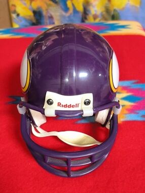 Riddell Minnesota Vikings Authentic Mini Revolution Helmet 3 5/8 Used No Box